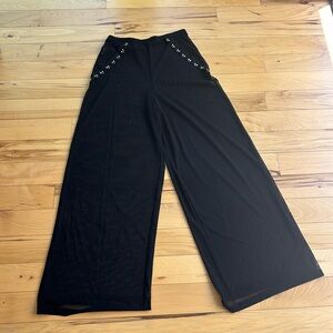 Sheer Black Mesh Pants.